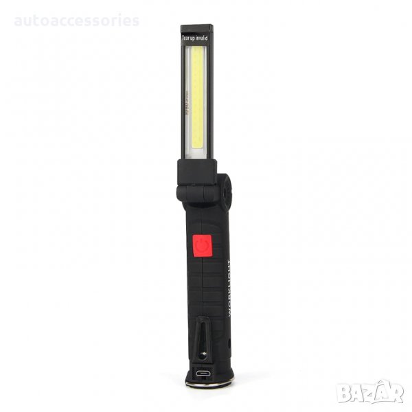 50095 Работна лампа Ultra Fire W-51 COB 180-степенна въртяща се 5 позиционна USB магнетична - черна , снимка 1