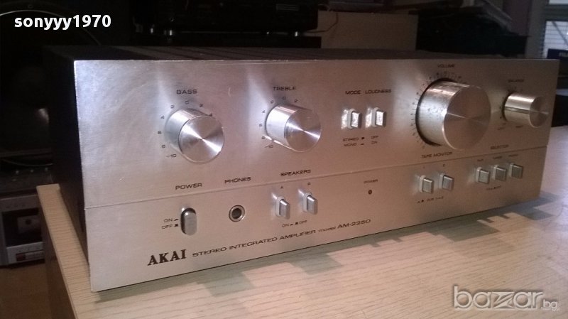 Akai am-2250-amplifier-made in japan-внос швеицария, снимка 1