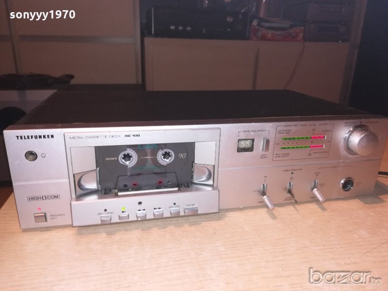 telefunken rc100 metal cassette deck-внос швеицария, снимка 1