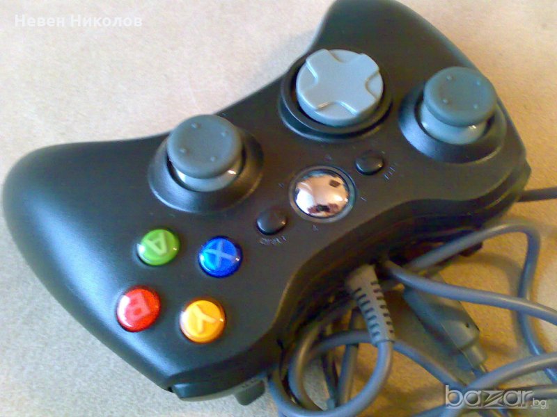 Xbox360 контролер, нов, с кабел - ЧЕРЕН ( controller, pad ), снимка 1
