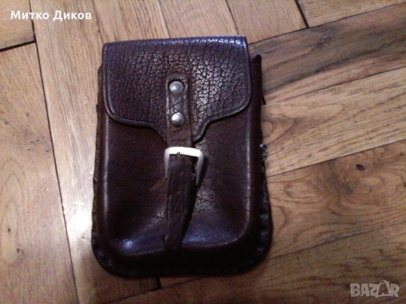 Чанта за колан кафява 150х105х25 естествена кожа, снимка 1