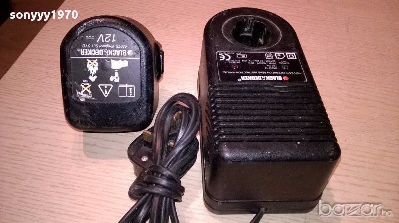 Blаck & decker-зарядно+батерия-комплект-не зарежда-внос англия, снимка 1