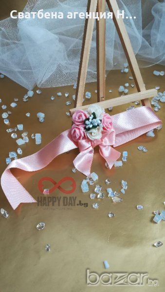 Сватбена бутониера за ръка - гривна Прия, снимка 1