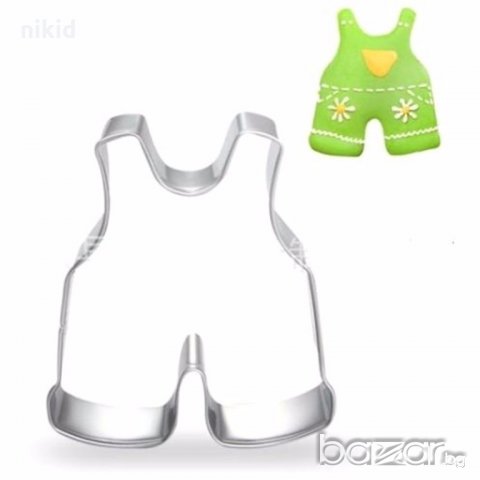 Ромпър гащеризон метален резец с тесто фондан за сладки и бисквитки
