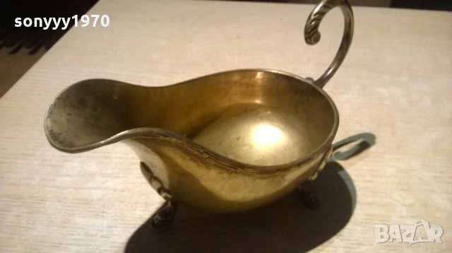 ретро сосиера-мед/месинг-29х11х10см-внос швеицария, снимка 8 - Антикварни и старинни предмети - 23744310
