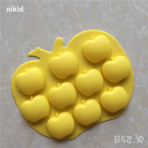 Ябълка Ябълки силиконов молд форма за фондан шоколад гипс лед сапун бонбони и др