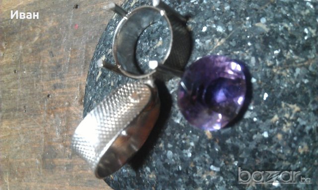Висулка от натурален аметист 3,9кт, снимка 5 - Колиета, медальони, синджири - 19093723
