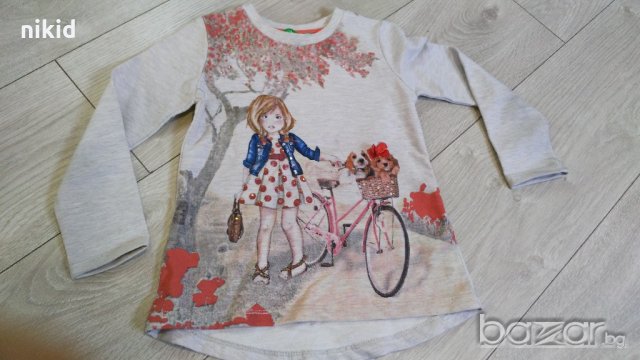 Момиченце с колело детска блуза