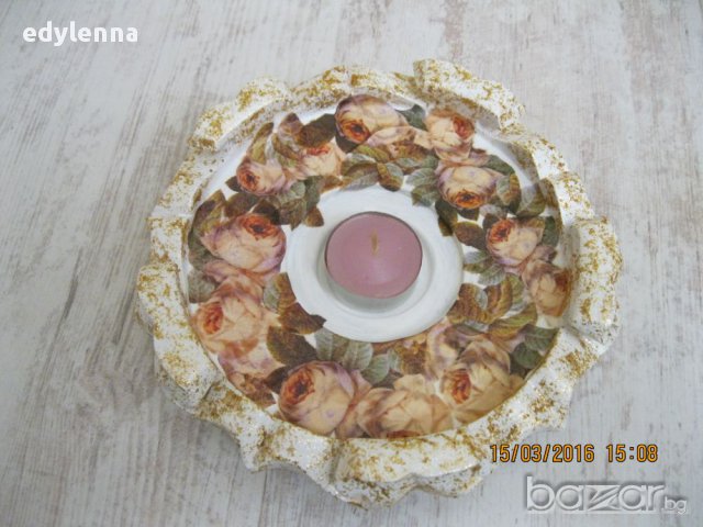 Дървен поднос, свещник, кутия за бижута и буркани за подправки, снимка 6 - Декорация за дома - 13945973