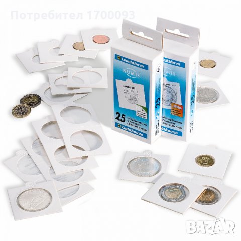 картончета за монети - Leuchtturm - самозалепващи се , снимка 1 - Нумизматика и бонистика - 24124257