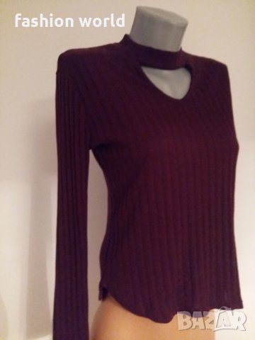 Дамска блуза  бордо, снимка 2 - Блузи с дълъг ръкав и пуловери - 23366403