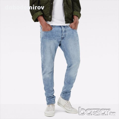 нови мъжки дънки G Star 3301 Tapered Hadron Light оригинал, снимка 4 - Дънки - 18099146