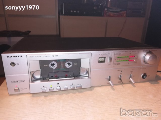 telefunken rc100 metal cassette deck-внос швеицария, снимка 1 - Декове - 20487247