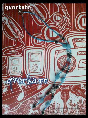  Колие от ангелит,оникс, снимка 2 - Колиета, медальони, синджири - 10171673