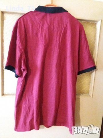 Мъж.тениска-"ESPRIT"/памук/,цвят-св.бордо+черно. Закупена от Германия., снимка 2 - Тениски - 21860287