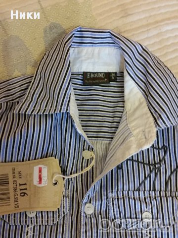 Нова детска риза за момче  за 5 - 6 год. ръст 116 см, снимка 2 - Детски ризи - 14228348