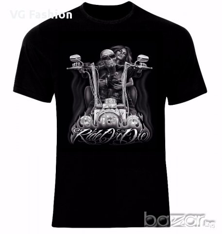 Harley Davidson Motorrad Biker Rocker Skull Ride Or Die Тениска Мъжка/Дамска S до 2XL, снимка 1