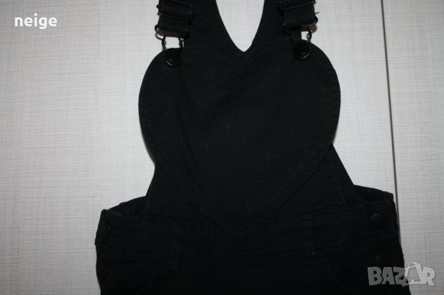 Нов дънков гащеризон слим Н&М с блузка (6-8 г), снимка 8 - Детски Блузи и туники - 22393901