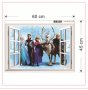 3D стикер лепенка за стена всички герои прозорец ледено замръзналото кралство Анна Олаф Свен frozen