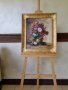Маслена картина "Ваза с цветя" италиански художник , снимка 13