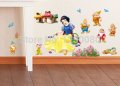 Снежанка и седемте джуджета с къщичка и поляна стикер за стена мебел гардероб детска стая, снимка 1