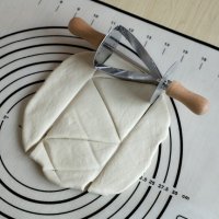 Ролер уред нож за бързо рязане на триъгълници за кроасани тесто тип точилка сладкарство кифлички, снимка 3 - Аксесоари за кухня - 20781002