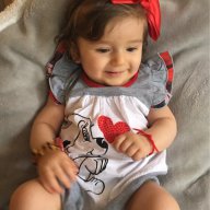 сладурска детска бебешка рокля рокличка с делматинец, снимка 3 - Детски рокли и поли - 18083678