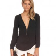 Стилна дамска блуза, снимка 1 - Блузи с дълъг ръкав и пуловери - 14662066