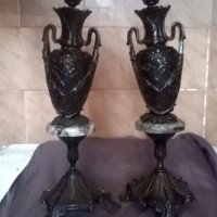 два барокови свещника , снимка 1 - Антикварни и старинни предмети - 23854305