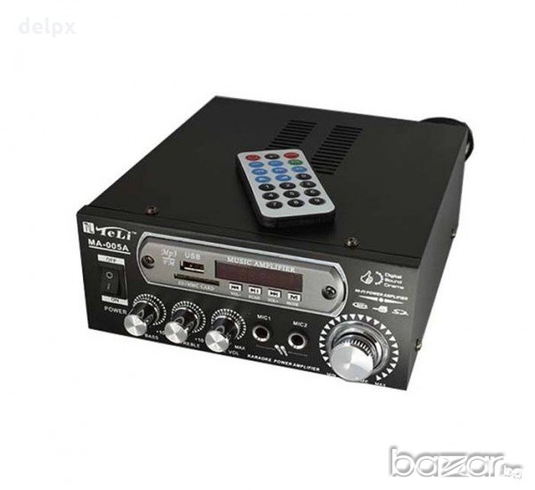 Караоке домашен аудио усилвател MA-005A, FM, SD, USB 2x30W 220V, снимка 1