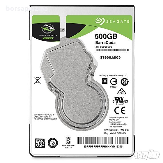 Твърд диск, Seagate BarraCuda Mobile 1000GB, SATA 6Gb/s 128MB Cache 2.5-Inch 7mm, снимка 1