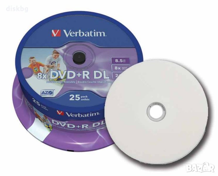 DVD+R DL 8.5GB full face printable Verbatim - празни дискове, двуслойни , снимка 1
