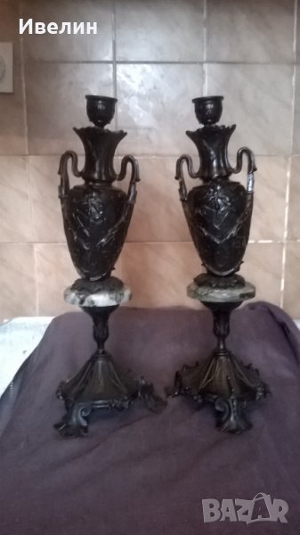 два барокови свещника , снимка 1