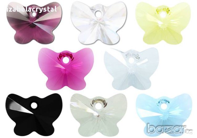  Сваровски Обеци "butterfly Lux" Swarovski, снимка 6 - Обеци - 10066953