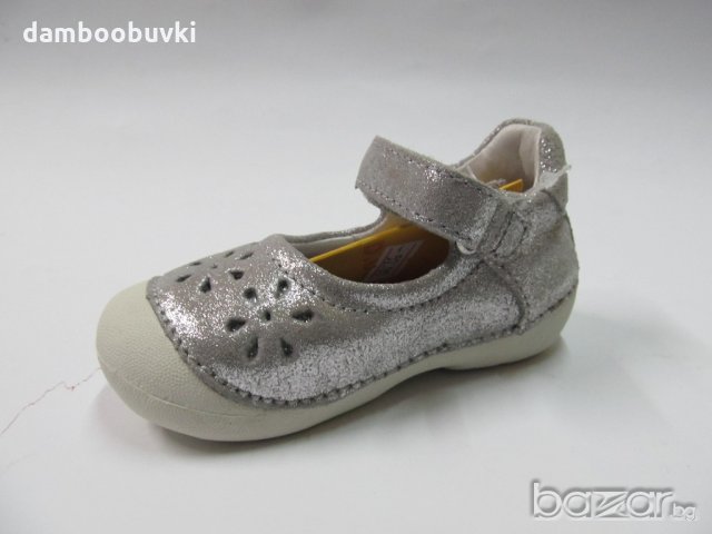 Детски обувки D.D.step естествена кожа сребърни 19/24, снимка 3 - Детски маратонки - 21069180