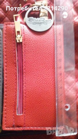 Silvia Rosa червена чанта + портмоне
