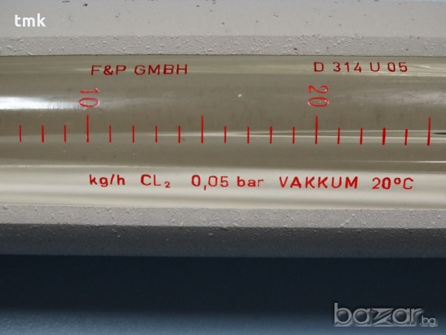 Дебитомер-ротаметър Fischer (Cl2), снимка 3 - Други машини и части - 20146840