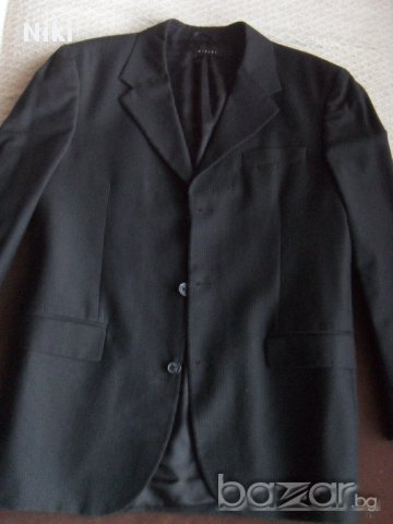 Черно мъжко сако Сисли, снимка 5 - Сака - 11657279