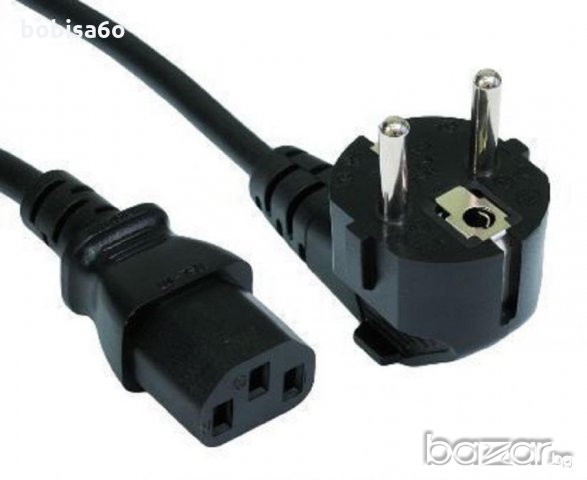 Захранващ кабел за компютър или монитор в Кабели и адаптери в гр.  Благоевград - ID12756252 — Bazar.bg