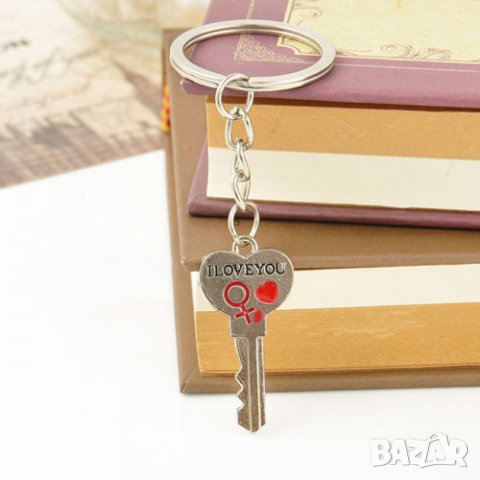 🔐💗 Сърце и Ключ за него - двойка ключодържатели за влюбени, снимка 13 - Бижутерийни комплекти - 22216596