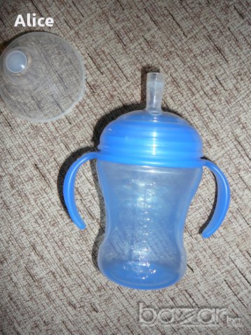 Нова неразливаща се чаша 240 мл Nuby + подарък кутийка за залъгалка, снимка 5 - Прибори, съдове, шишета и биберони - 8744940