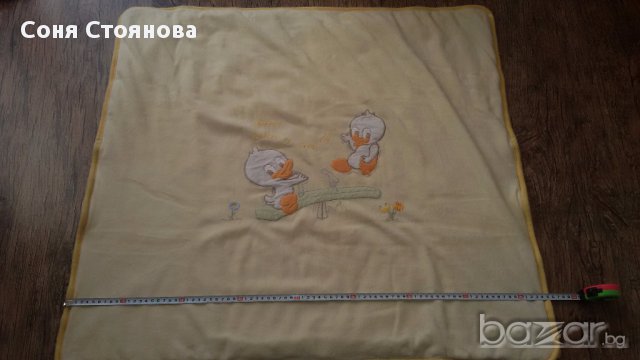 Бебешко одеяло за новородено с десен патета , снимка 6 - Олекотени завивки и одеяла - 14037322