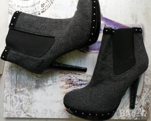 Боти на висок ток и платформа 37 номер Killah by Miss Sixty , снимка 4 - Дамски боти - 22326444