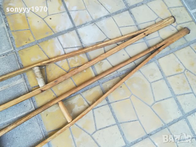 ретро патерици 2бр-110х17см-дърво, снимка 8 - Колекции - 26144824