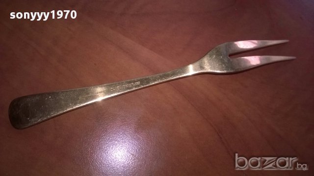 Imperial 18/10-23/24 karat hartvergoldet-вилица 17см-внос швеицария, снимка 8 - Антикварни и старинни предмети - 17888641
