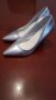 Дамски сребристи обувки, снимка 1 - Дамски обувки на ток - 22494249