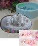 3D Бебе с Туту пола пачка балерина силиконов молд форма калъп фондан гипс сапун украса декор сватба 