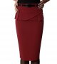 Вталена пола цвят бордо марка Vivi Boutique, снимка 1