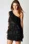 Черна рокля с едно рамо, снимка 1 - Рокли - 7068371