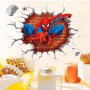 ДУПКА стикер постер за стена спайдърмен 3d Spiderman лепенка декорация